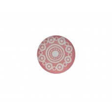 Cabochon Trachtenknopf, rosa-weiß, 12mm